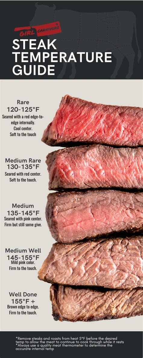 Steak Temperature Guide to Perfect Doneness 🥩 - Girl Carnivore