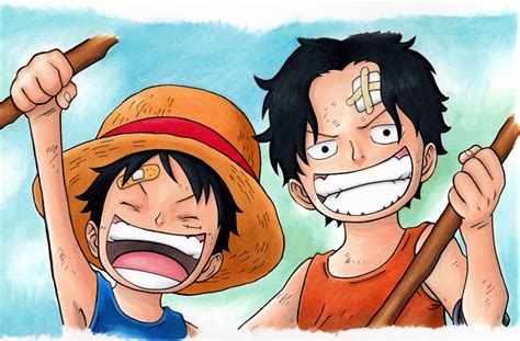 Kid Ace and Luffy
