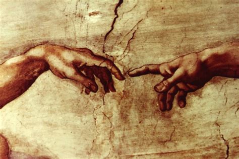 The Creation of Man by Michelangelo Sistine Chapel - The Blazing Center