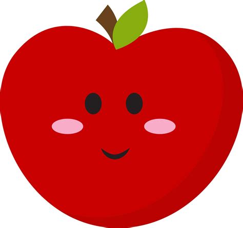 Smiling apple, illustration, vector on white background. 13892776 ...