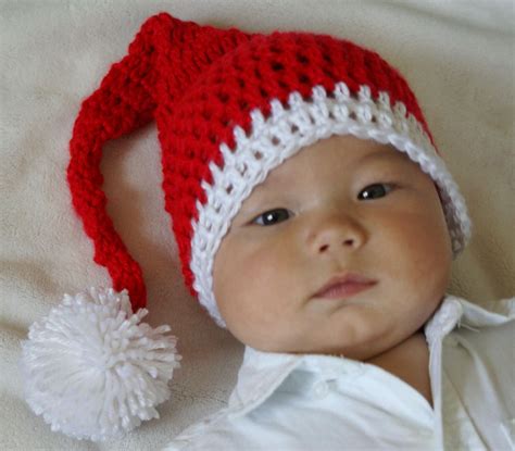 Baby Santa Hat, Baby Hats, Crochet Baby, Knit Crochet, Santa Helper, Cute Hats, Christmas Baby ...