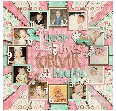 One Year...Forever in Our Hearts - Sweet Shoppe Gallery #scrapbook #ideas #baby #layout #design ...