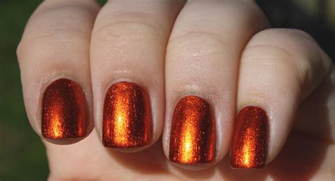 The Scholarly Nail: Kleancolor Metallic Orange: Swatches and Review