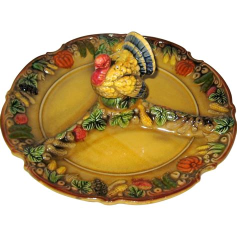 Napco Thanksgiving Turkey Divided Hors D'oeuvres Platter | Thanksgiving turkey, Thanksgiving ...