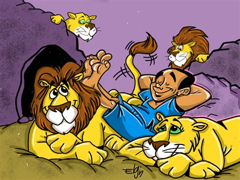 "Daniel in the Lion's Den" Bible Cartoon Pictures - Ministry To Children