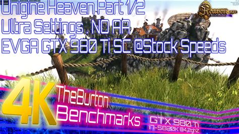 Unigine Heaven Benchmark 4K | Ultra , No AA | GTX 980 Ti Stock Speed - YouTube