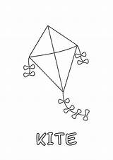 Kite Coloring Pages For Kids Coloring sketch template
