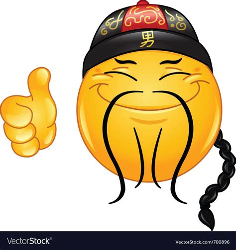 Chinese emoticon Royalty Free Vector Image - VectorStock | Smiley horror, Funny emoji faces ...