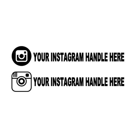 Instagram Handle Decal Custom Decal Vinyl Decal | Etsy