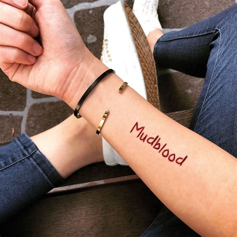 Mudblood Harry Potter Temporary Tattoo Sticker - OhMyTat