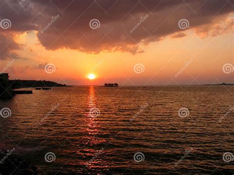 Sunset at Bhopal Lake stock photo. Image of upper, golden - 130320