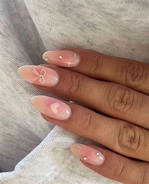 Bow pink nail design in 2023 | Pink nails, Gel nails, Acrylic nails