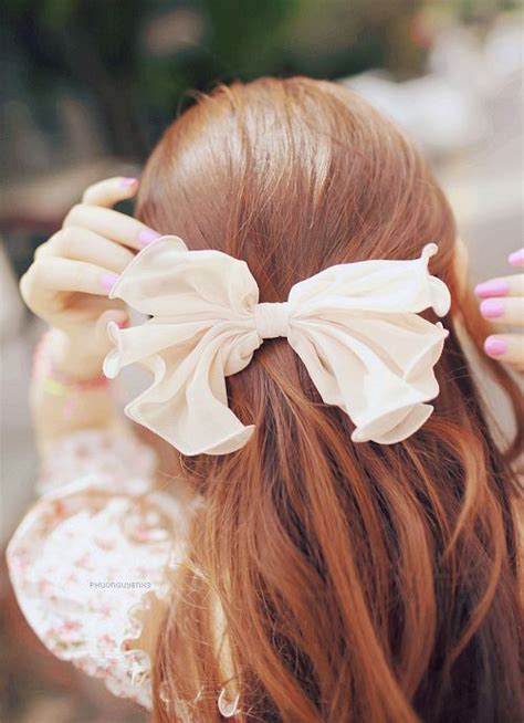 bow hair accessory pinterest ribbon hair cute pinterest hair redhead red hair color | Ribbon ...