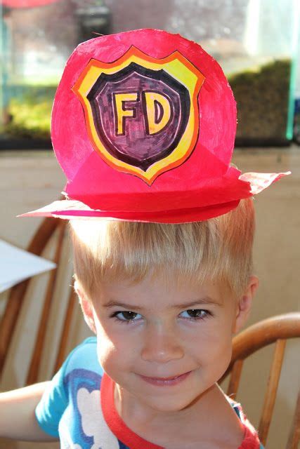 Fireman's Hat Preschool Activity, Preschool Ideas, Activities, Fireman Hat, Community Helpers ...