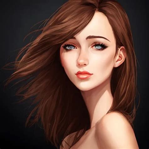 Beautiful woman cartoon portrait | OpenArt