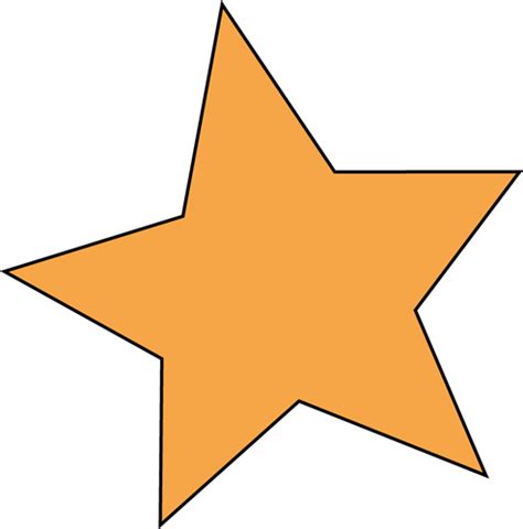 Orange Star Clipart