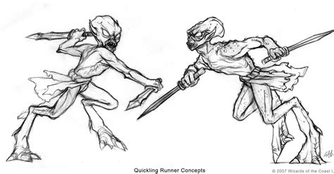 The DOODLES, DESIGNS, and aRT of CHRISTOPHER BURDETT: Quickling Runner - Dungeons and Dragons