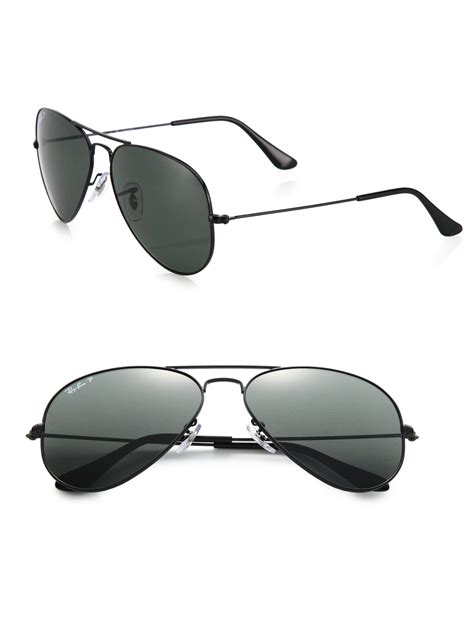 Ray-ban 58mm Aviator Sunglasses in Black for Men | Lyst