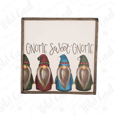 Gnome Sweet Gnome Canvas Sign | Wild Goat Design