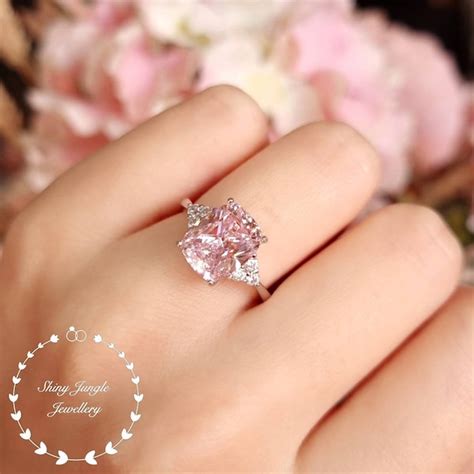 Pink Diamond Engagement Ring - Etsy