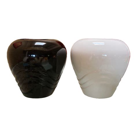 Vintage 1980’s Post Modern Ceramic Vases - Set of 2 | Chairish