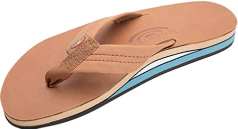 Rainbow Sandals Men's Premier Leather Double Layer with Arch Wide Stra