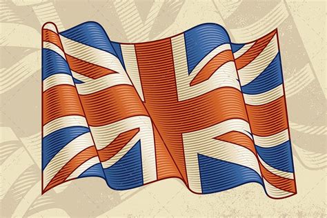 Vintage British Flag Independence Day Greeting Cards, Independence Day Background, Vintage Flag ...