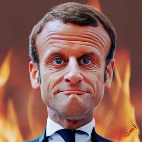 Pizza with a face resembling emmanuel macron on Craiyon