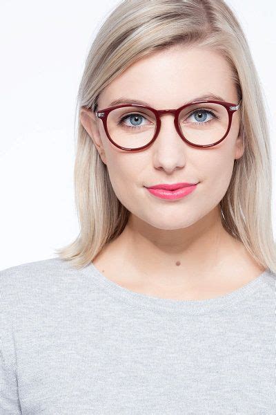 Muse - Round Red Frame Glasses For Women | EyeBuyDirect in 2021 | Red ...