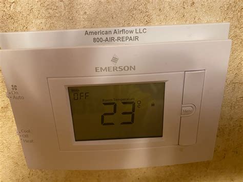 My emerson home thermostat changed to celsius and there is a little ...