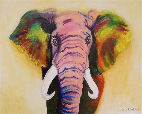 "Pink Elephant" by Kate Bird Art | Redbubble