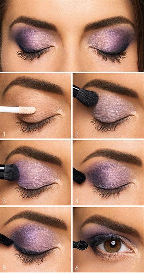 Lovely Purple Eyeshadow Tutorial | Purple smokey eye makeup, Purple eye makeup, Basic eye makeup