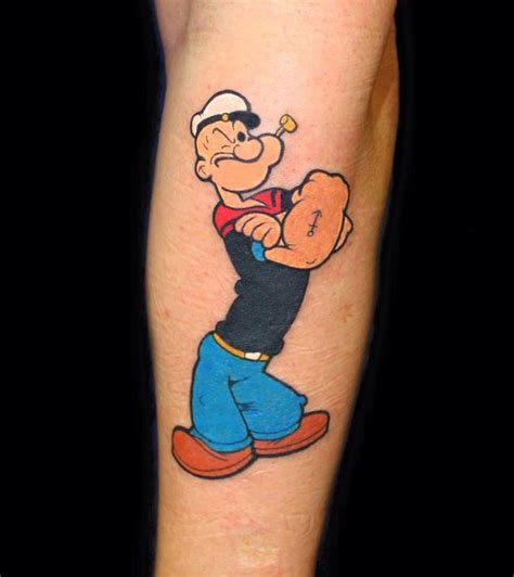 Popeye | Popeye tattoo, Snoopy tattoo, Cartoon tattoos