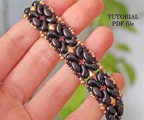 Bead Weaving Pattern Bracelet Diy Beading Pattern Bead - Etsy