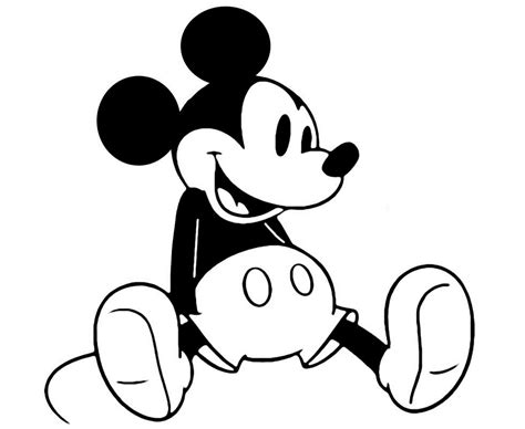 Tô màu Mickey Mouse Coloring Page Classic Mickey Mouse Coloring Pages Disneyclips - Trang Tô Màu ...