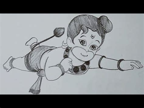 Simple shading Bal hanuman pencildrawing/lord hanuman Pencil drawing - YouTube