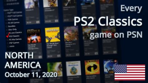 Every PS2 CLASSICS game on the PlayStation Store (NA) - YouTube
