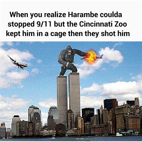 Only Harambe could have prevented 9/11 🙊🙉🙈 : r/dankmemes