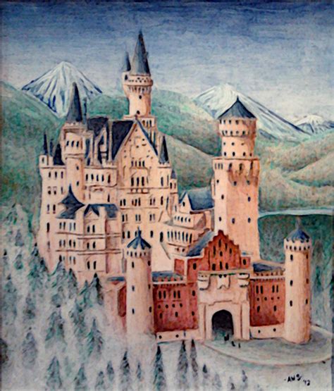 Neuschwanstein Castle Painting on Behance