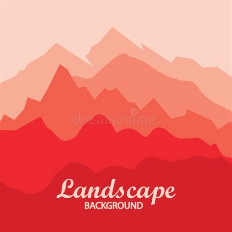 Mountain Hills Landscape Background Vector Stock Vector - Illustration of morning, abstract ...