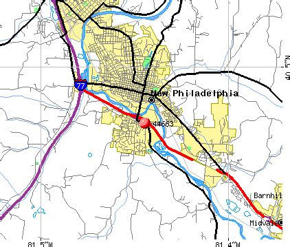 Map Of New Philadelphia Ohio | Draw A Topographic Map