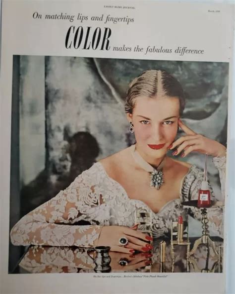VINTAGE 1950 REVLON Nail Polish Print Ad Ephemera Wall Art Decor $16.99 ...