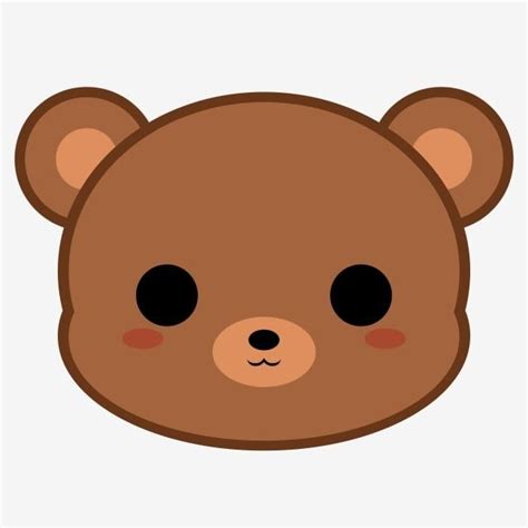 Cute Brown Bear Clipart Vector, Cute Brown Bear Head, Cute Clipart ...