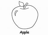 Apple Coloring Page Printable sketch template