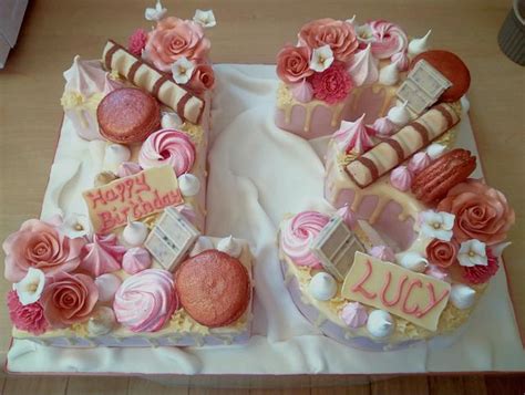 Rose Gold number 13 drip cake - Decorated Cake by - CakesDecor