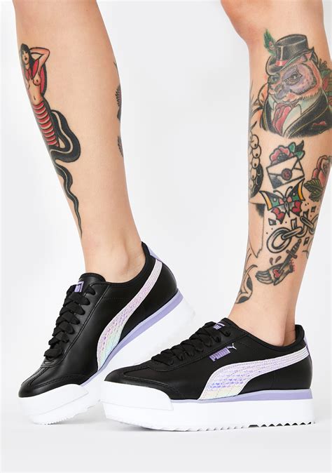 PUMA Roma Amor Metallic Sports Sneakers | Dolls Kill