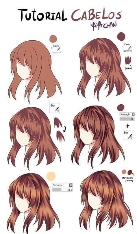 Passo, a passo de como fazer cabelo de Garotas de Anime! em 2021 ...