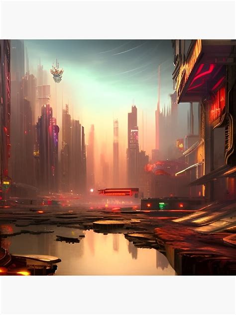 "Cyberpunk Digital Art, Futuristic Sci-Fi Art, Cyberpunk Painting #9" Poster for Sale by ...