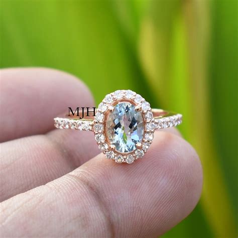 Aquamarine Ring Natural Aquamarine Vintage Aquamarine Ring - Etsy