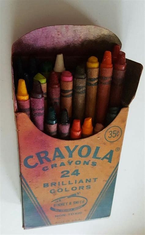 Vintage Box of School Crayons | Vintage box, Crayola, Crayon